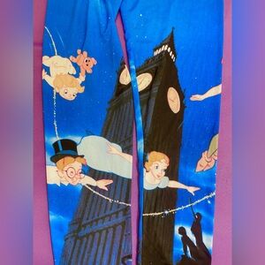 Disney Collectible Peter Pan Tinkerbell Neverland Blue Black  Leggings